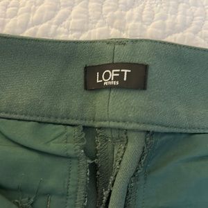sage green loft pants size 4p